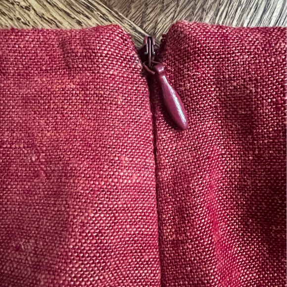 KAROL RICHARDSON Linen Pencil Skirt Tweed Summer Preppy Academia USA M L - Picture 4 of 6